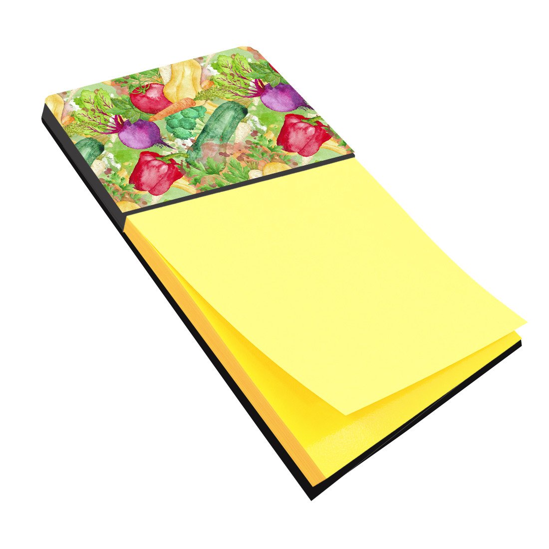 Watercolor Vegetables Farm to Table Watercolor Sticky Note Holder Refillable Dispenser Desk Accessory 3x3 Pad Gift