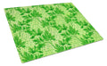 Watercolor Parsley Cutting Board Tempered Glass Kitchen Cutting Surface, Heat Resistant Chopping, Non-Slip Feet, Food Prep & Serving