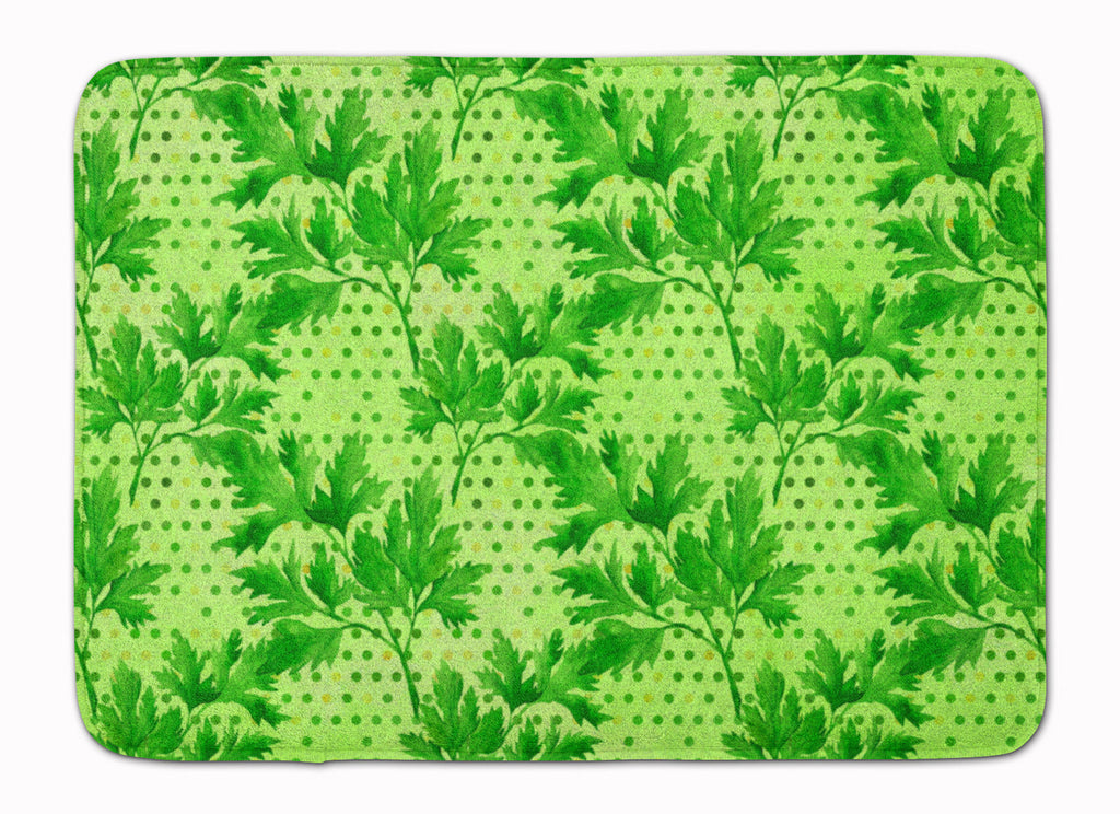 Watercolor Parsley Memory Foam Kitchen Mat Machine Washable Anti-Fatigue Cushion Comfort Bath or Kitchen Rug