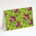 Watercolor Raddishes Greeting Cards Pack of 8 Blank Cards with Envelopes Whimsical A7 Size 5x7