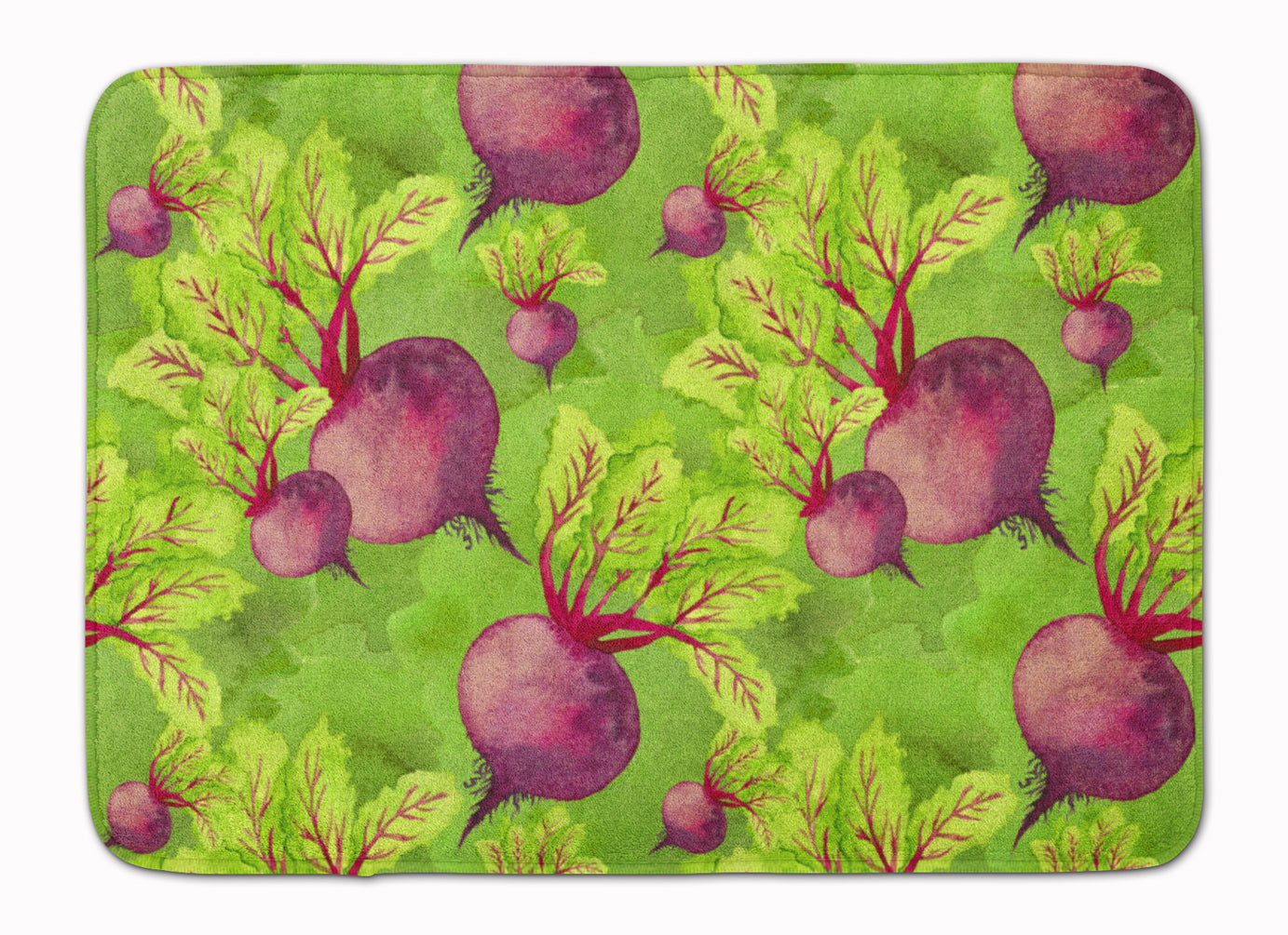 Watercolor Raddishes Memory Foam Kitchen Mat Machine Washable Anti-Fatigue Cushion Comfort Bath or Kitchen Rug