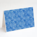 Watercolor Dark Blue Winter Snowflakes Greeting Cards Pack of 8 Blank Cards with Envelopes Whimsical A7 Size 5x7