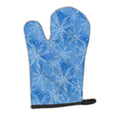 Watercolor Dark Blue Winter Snowflakes Oven Mitt Heat Resistant Thick Oven Mitt for Hot Pans and Oven, Kitchen Mitt Protect Hands, Cooking Baking Glove