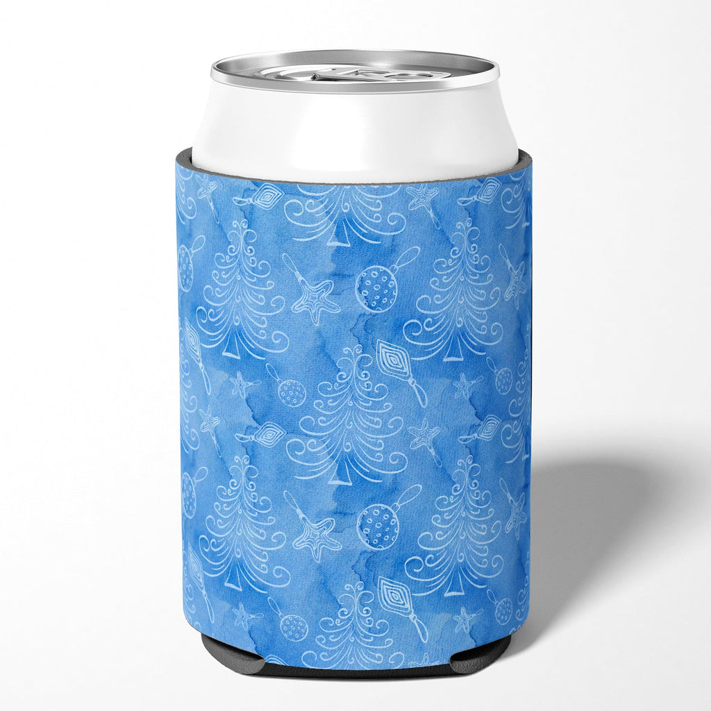 Watercolor Christmas Trees and Ornaments Can or Bottle Hugger Cooler Sleeve for Standard 12 oz Cans, Insulated Foam Beer & Soda Can Hugger Reusable