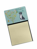 Welcome Friends Black Boxer Watercolor Sticky Note Holder Refillable Dispenser Desk Accessory 3x3 Pad Gift