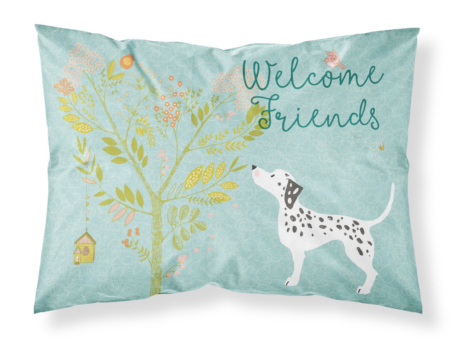 Welcome Friends Dalmatian Standard Pillowcase Lightweight Super Soft Easy Care Decorative Artwork Pillowcase, Standard