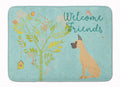 Welcome Friends Fawn Great Dane Cropped Ears Memory Foam Kitchen Mat Machine Washable Anti-Fatigue Cushion Comfort Bath or Kitchen Rug