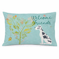 Welcome Friends Harlequin Great Dane Standard Pillowcase Lightweight Super Soft Easy Care Decorative Artwork Pillowcase, Standard