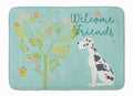 Welcome Friends Harlequin Great Dane Memory Foam Kitchen Mat Machine Washable Anti-Fatigue Cushion Comfort Bath or Kitchen Rug