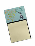Welcome Friends Black White Greyhound Watercolor Sticky Note Holder Refillable Dispenser Desk Accessory 3x3 Pad Gift