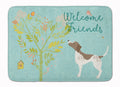 Welcome Friends Gun Dog Memory Foam Kitchen Mat Machine Washable Anti-Fatigue Cushion Comfort Bath or Kitchen Rug