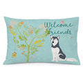 Welcome Friends Siberian Husky Standard Pillowcase Lightweight Super Soft Easy Care Decorative Artwork Pillowcase, Standard