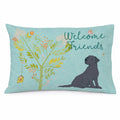 Welcome Friends Black Labrador Retriever Standard Pillowcase Lightweight Super Soft Easy Care Decorative Artwork Pillowcase, Standard