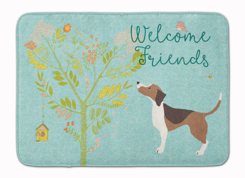 Welcome Friends Beagle Memory Foam Kitchen Mat Machine Washable Anti-Fatigue Cushion Comfort Bath or Kitchen Rug