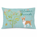 Welcome Friends Brown Bull Terrier Standard Pillowcase Lightweight Super Soft Easy Care Decorative Artwork Pillowcase, Standard