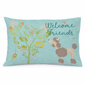 Welcome Friends Chocolate Poodle Standard Pillowcase Lightweight Super Soft Easy Care Decorative Artwork Pillowcase, Standard