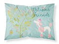 Welcome Friends Pink Poodle Standard Pillowcase Lightweight Super Soft Easy Care Decorative Artwork Pillowcase, Standard