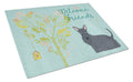 Welcome Friends Scottish Terrier Cutting Board Tempered Glass Kitchen Cutting Surface, Heat Resistant Chopping, Non-Slip Feet, Food Prep & Serving