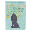 Welcome Friends Black Cocker Spaniel House Flag 28x40 Porch Sleeve Pole Decorative Outside Yard Banner Artwork Wall Hanging, Polyester