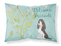 Welcome Friends Brown Springer Spaniel Standard Pillowcase Lightweight Super Soft Easy Care Decorative Artwork Pillowcase, Standard