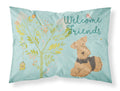 Welcome Friends Airedale Terrier Standard Pillowcase Lightweight Super Soft Easy Care Decorative Artwork Pillowcase, Standard