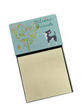 Welcome Friends Black White Chihuahua Watercolor Sticky Note Holder Refillable Dispenser Desk Accessory 3x3 Pad Gift