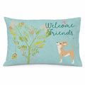 Welcome Friends Brown White Chihuahua Standard Pillowcase Lightweight Super Soft Easy Care Decorative Artwork Pillowcase, Standard