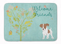 Welcome Friends Jack Russell Terrier Puppy Memory Foam Kitchen Mat Machine Washable Anti-Fatigue Cushion Comfort Bath or Kitchen Rug