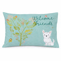 Welcome Friends Westie Standard Pillowcase Lightweight Super Soft Easy Care Decorative Artwork Pillowcase, Standard