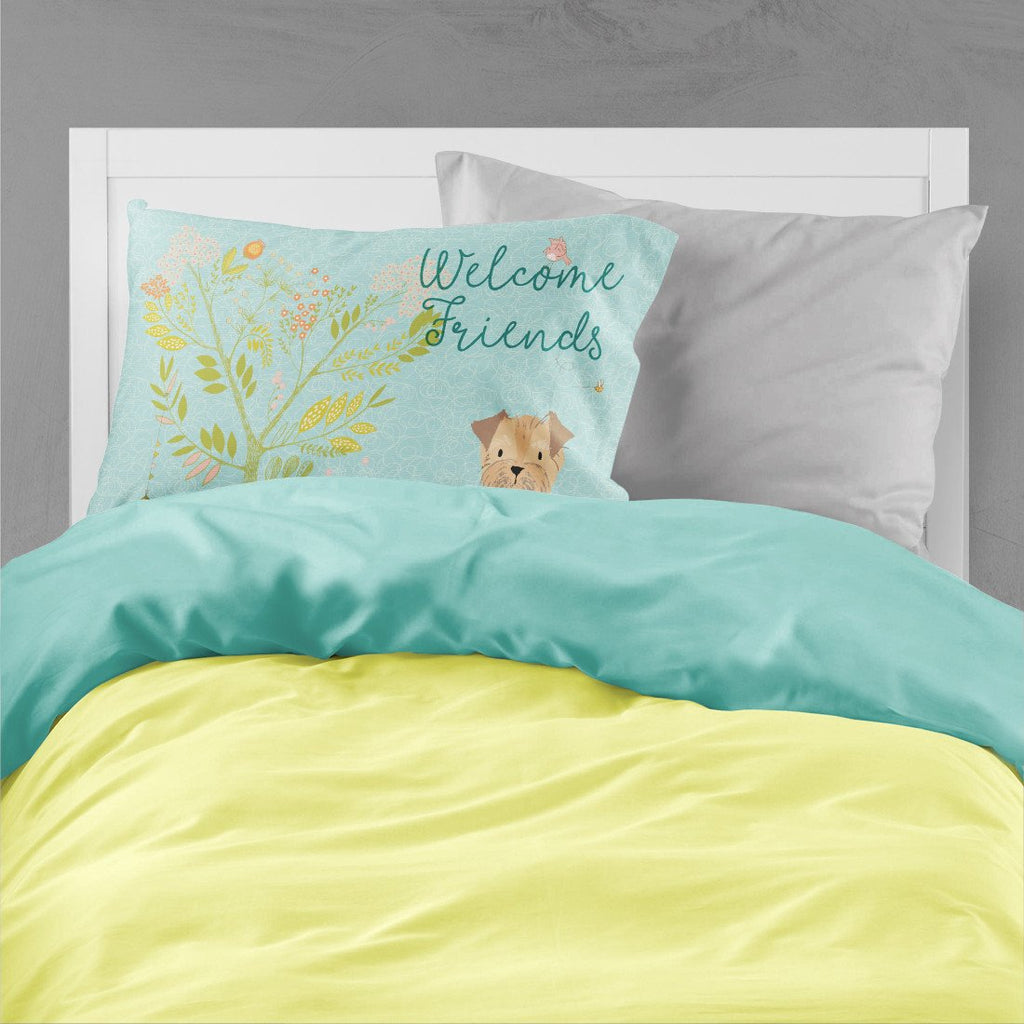 Welcome Friends Yorkie Natural Ears Standard Pillowcase Lightweight Super Soft Easy Care Decorative Artwork Pillowcase, Standard