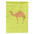Arabian Camel Dromedary Green House Flag 28x40 Porch Sleeve Pole Decorative Outside Yard Banner Artwork Wall Hanging, Polyester
