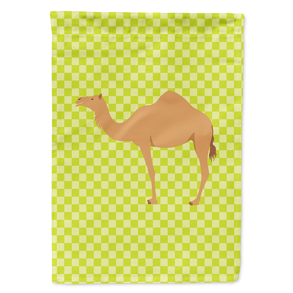 Arabian Camel Dromedary Green House Flag 28x40 Porch Sleeve Pole Decorative Outside Yard Banner Artwork Wall Hanging, Polyester