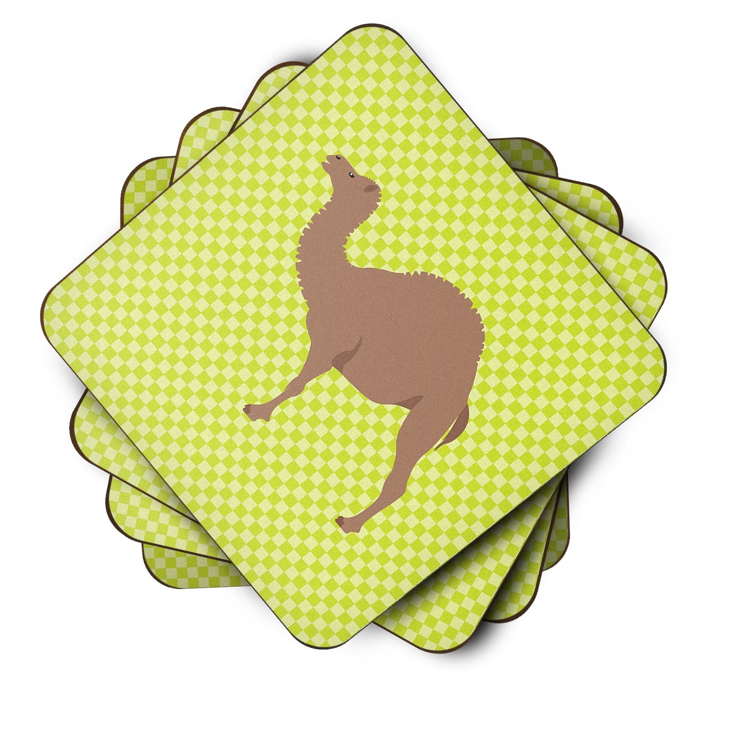 F1 Hybrid Camel Green Foam Coasters Set of 4 Cup Coasters for Indoor Outdoor, Tabletop Protection, Anti Slip, Mouse pad Material
