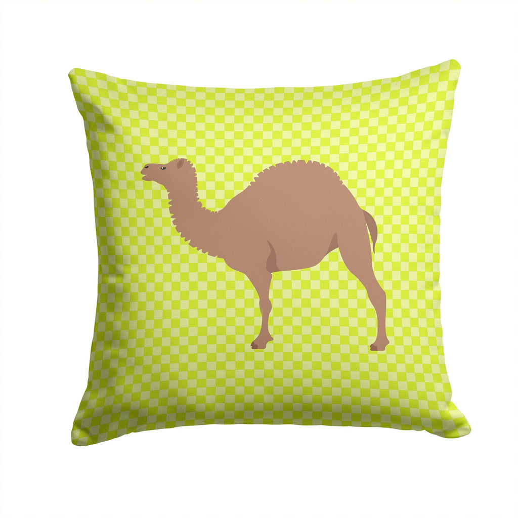F1 Hybrid Camel Green Decorative Throw Pillow 14x14 Indoor Outdoor Accent Cushion, Fabric Cover with Insert for Sofa, Bed, Porch & Living Room