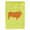 Highland Cow Green House Flag 28x40 Porch Sleeve Pole Decorative Outside Yard Banner Artwork Wall Hanging, Polyester