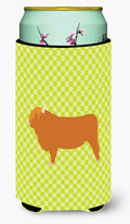 Highland Cow Green Tall Boy Hugger Can Cooler Sleeve Machine Washable Drink Collapsible Insulator Beverage Insulated Holder