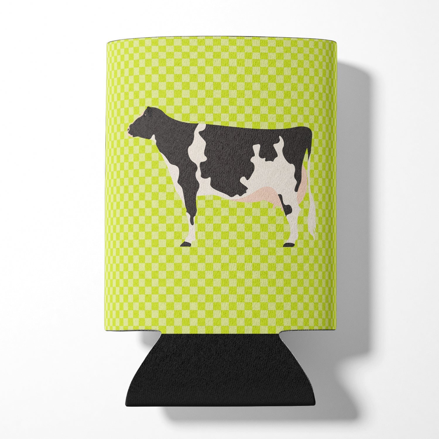 Holstein Cow Green Can or Bottle Hugger Cooler Sleeve for Standard 12 oz Cans, Insulated Foam Beer & Soda Can Hugger Reusable
