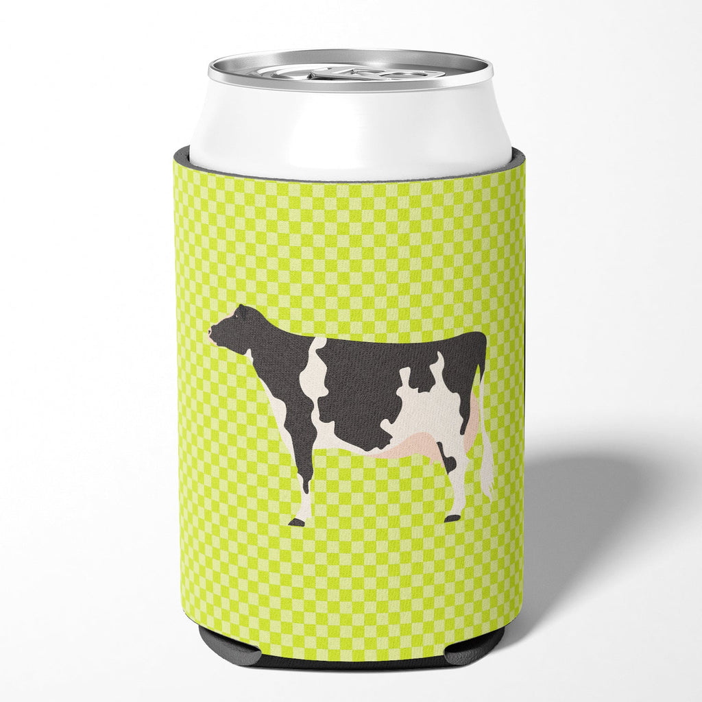 Holstein Cow Green Can or Bottle Hugger Cooler Sleeve for Standard 12 oz Cans, Insulated Foam Beer & Soda Can Hugger Reusable