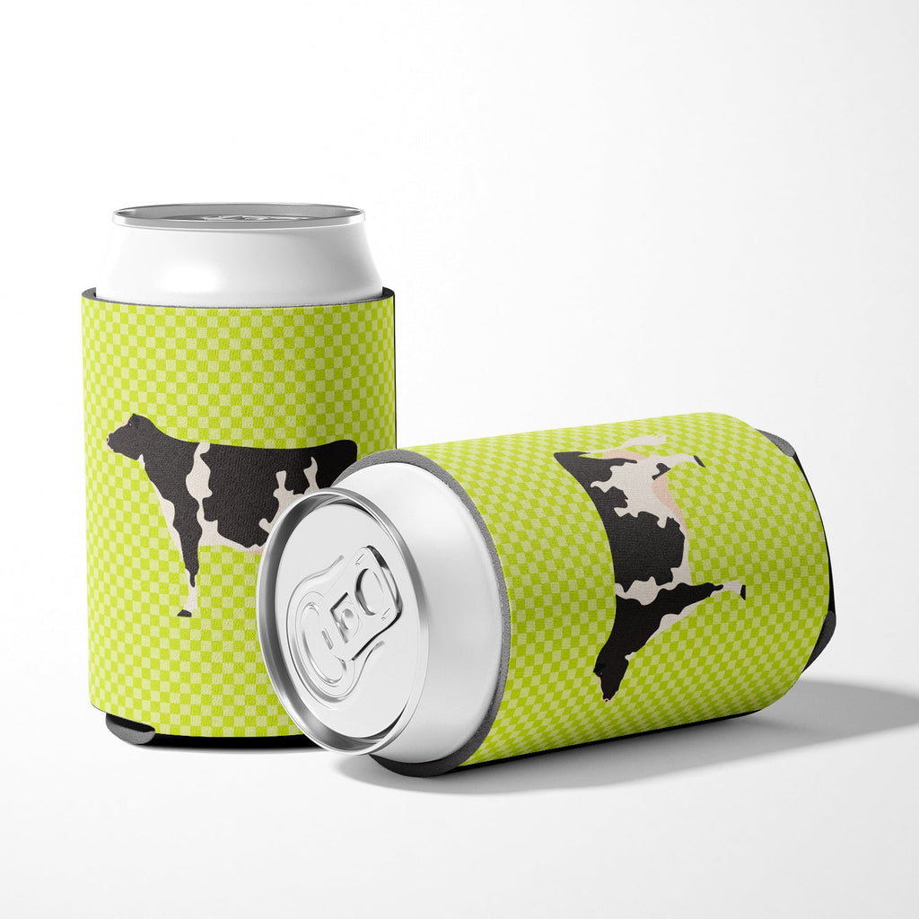 Holstein Cow Green Can or Bottle Hugger Cooler Sleeve for Standard 12 oz Cans, Insulated Foam Beer & Soda Can Hugger Reusable