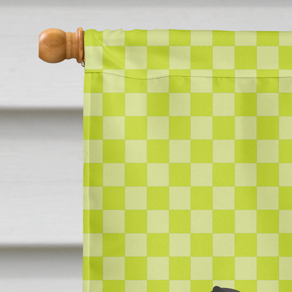 Holstein Cow Green House Flag 28x40 Porch Sleeve Pole Decorative Outside Yard Banner Artwork Wall Hanging, Polyester
