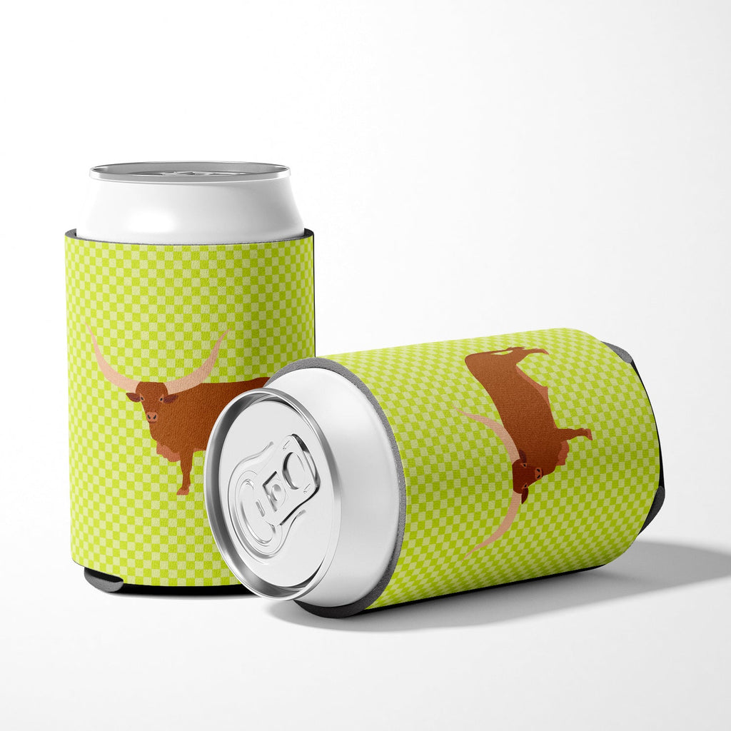 Ankole-Watusu Cow Green Can or Bottle Hugger Cooler Sleeve for Standard 12 oz Cans, Insulated Foam Beer & Soda Can Hugger Reusable