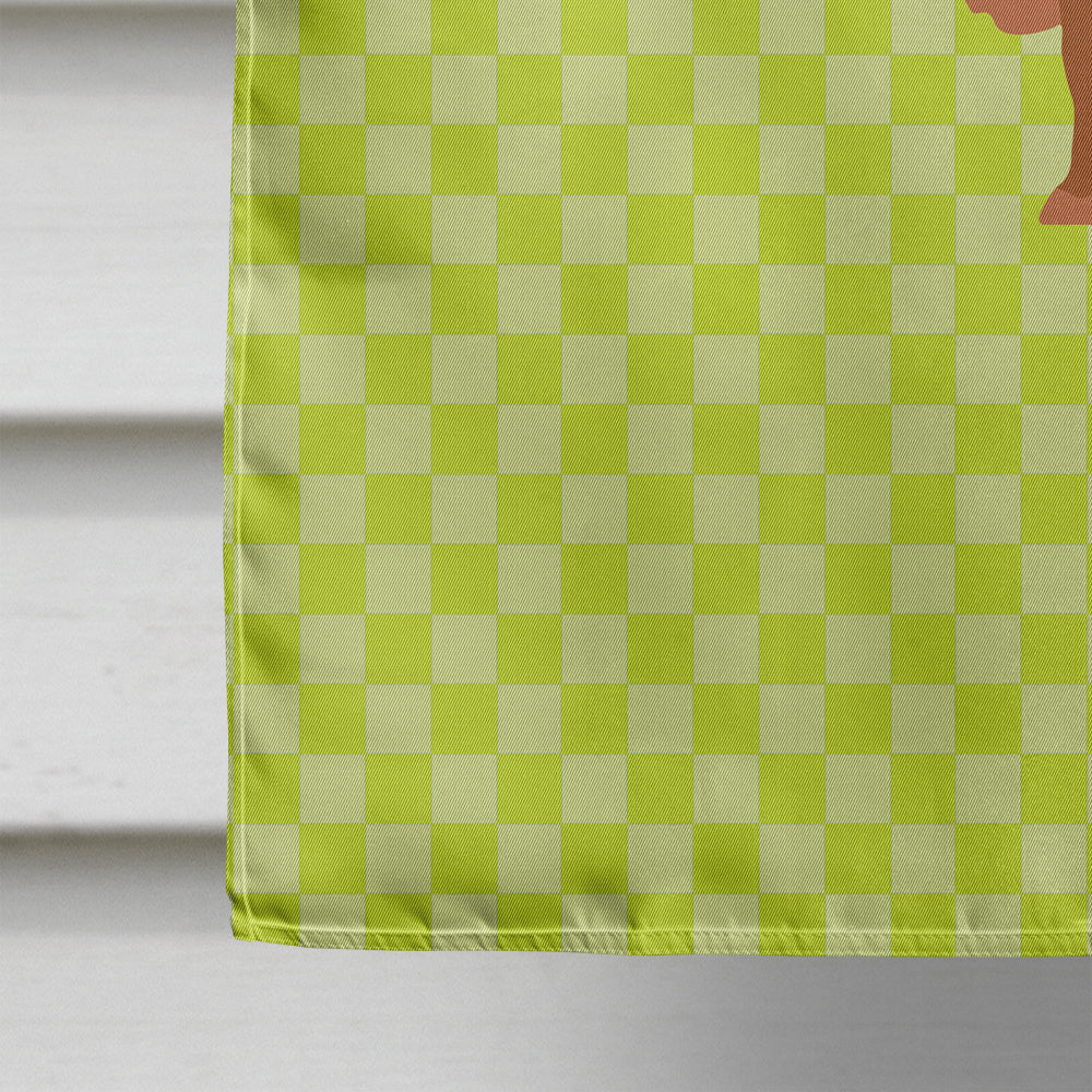 Ankole-Watusu Cow Green House Flag 28x40 Porch Sleeve Pole Decorative Outside Yard Banner Artwork Wall Hanging, Polyester