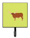 Ankole-Watusu Cow Green Leash or Key Holder Wall Hooks, Key Hooks Holder, Coat Rack Wall Mount, Coat Hooks, Hooks for Hanging Keys, Towels, Aprons, Leashes
