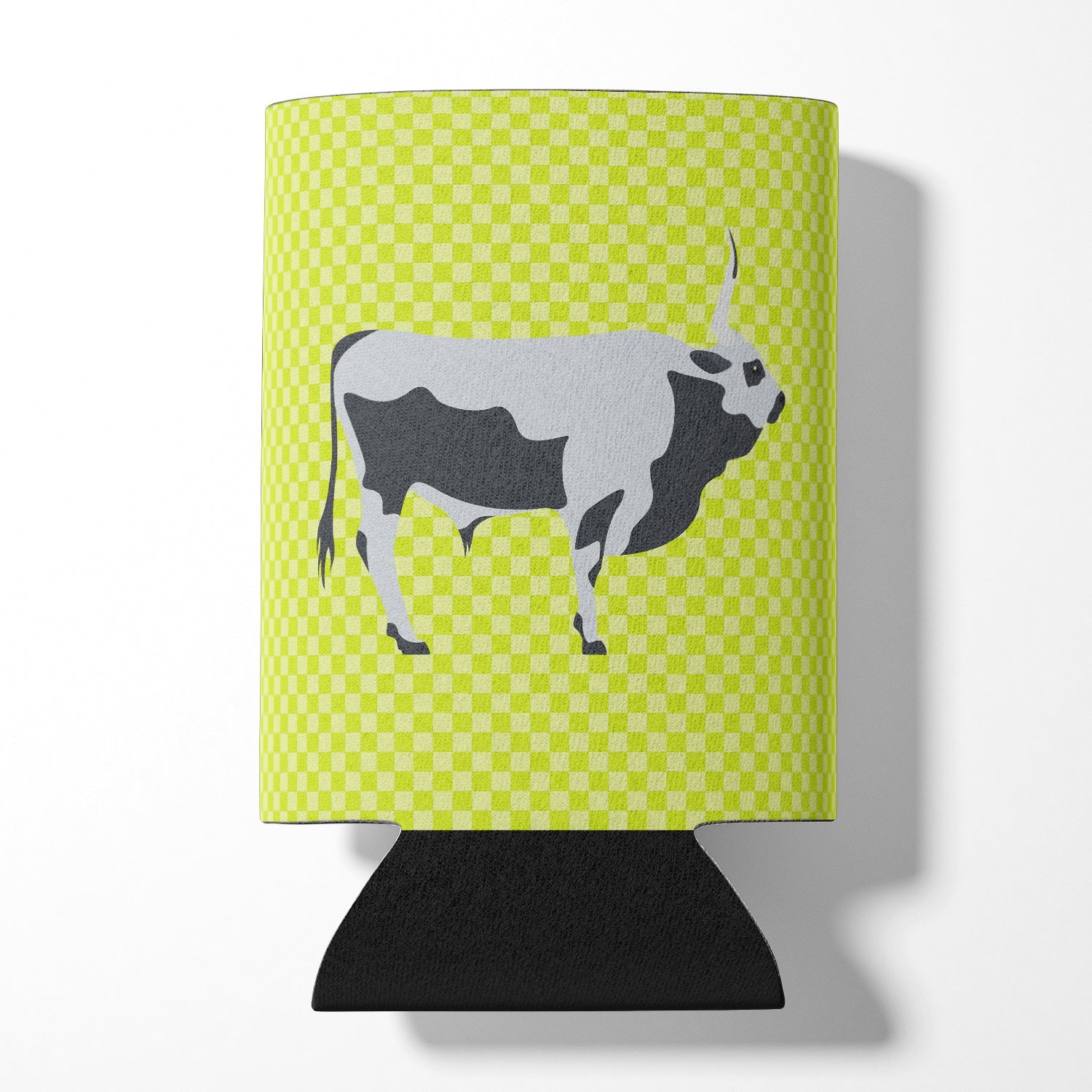 Hungarian Grey Steppe Cow Green Can or Bottle Hugger Cooler Sleeve for Standard 12 oz Cans, Insulated Foam Beer & Soda Can Hugger Reusable