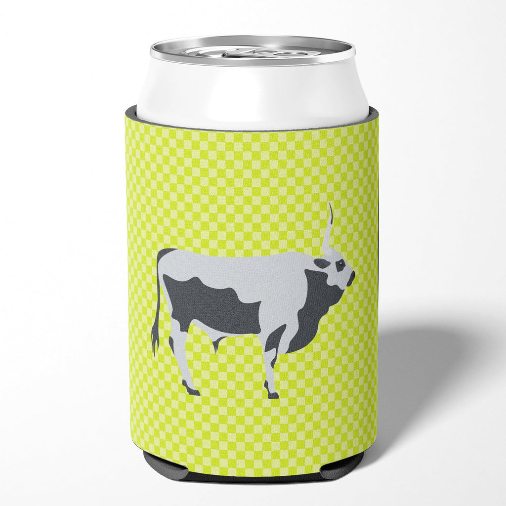 Hungarian Grey Steppe Cow Green Can or Bottle Hugger Cooler Sleeve for Standard 12 oz Cans, Insulated Foam Beer & Soda Can Hugger Reusable