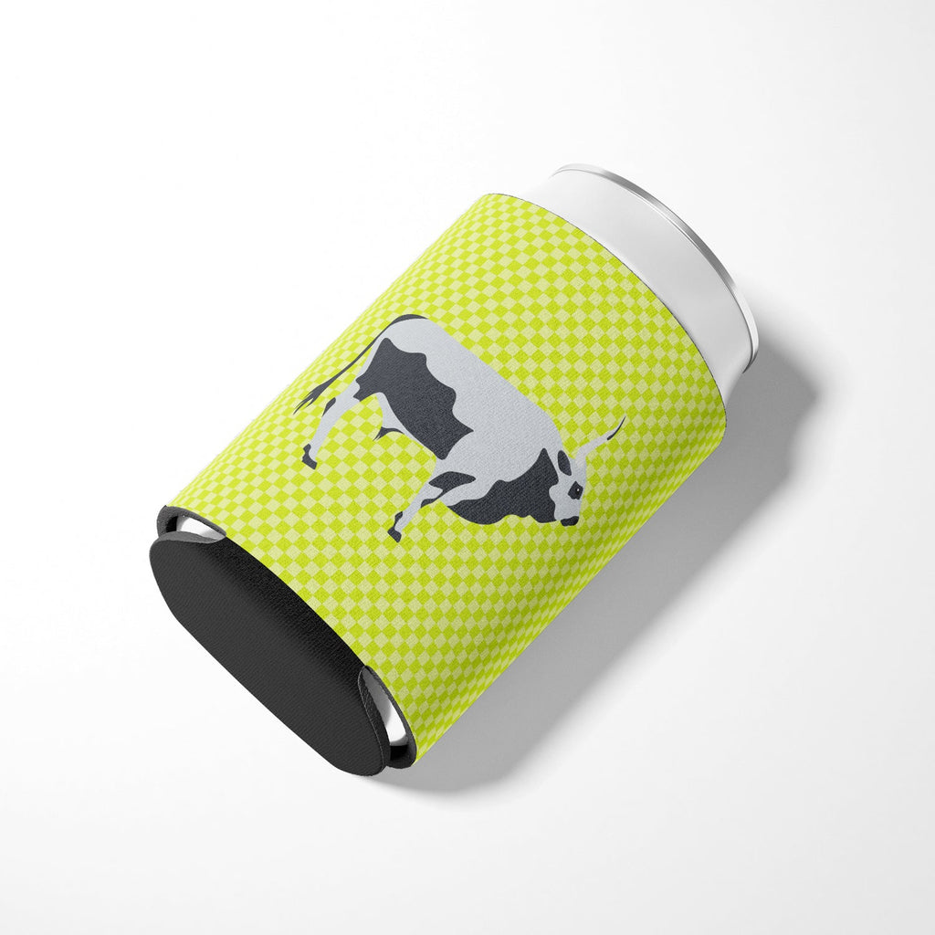 Hungarian Grey Steppe Cow Green Can or Bottle Hugger Cooler Sleeve for Standard 12 oz Cans, Insulated Foam Beer & Soda Can Hugger Reusable