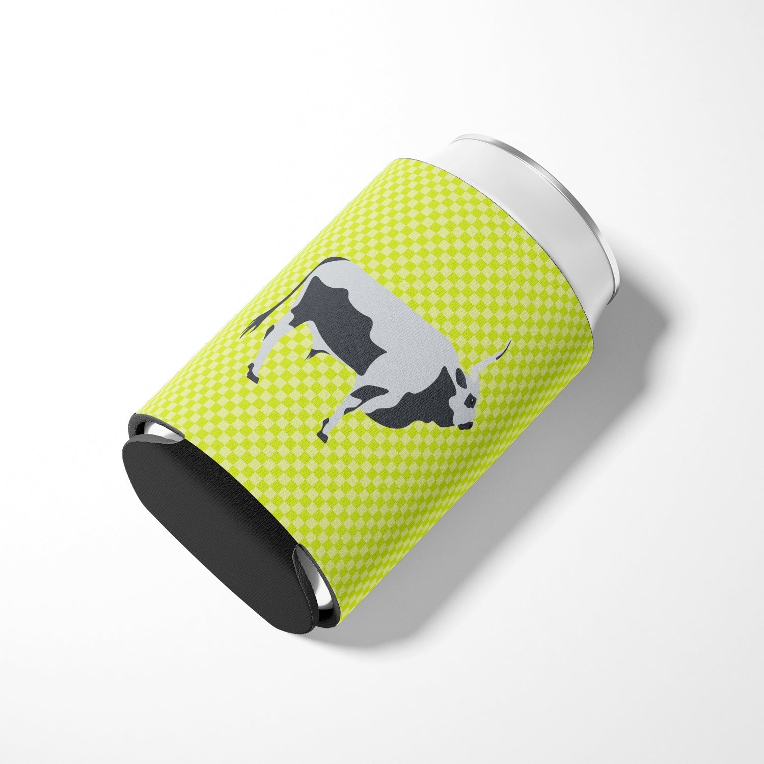 Hungarian Grey Steppe Cow Green Can or Bottle Hugger Cooler Sleeve for Standard 12 oz Cans, Insulated Foam Beer & Soda Can Hugger Reusable