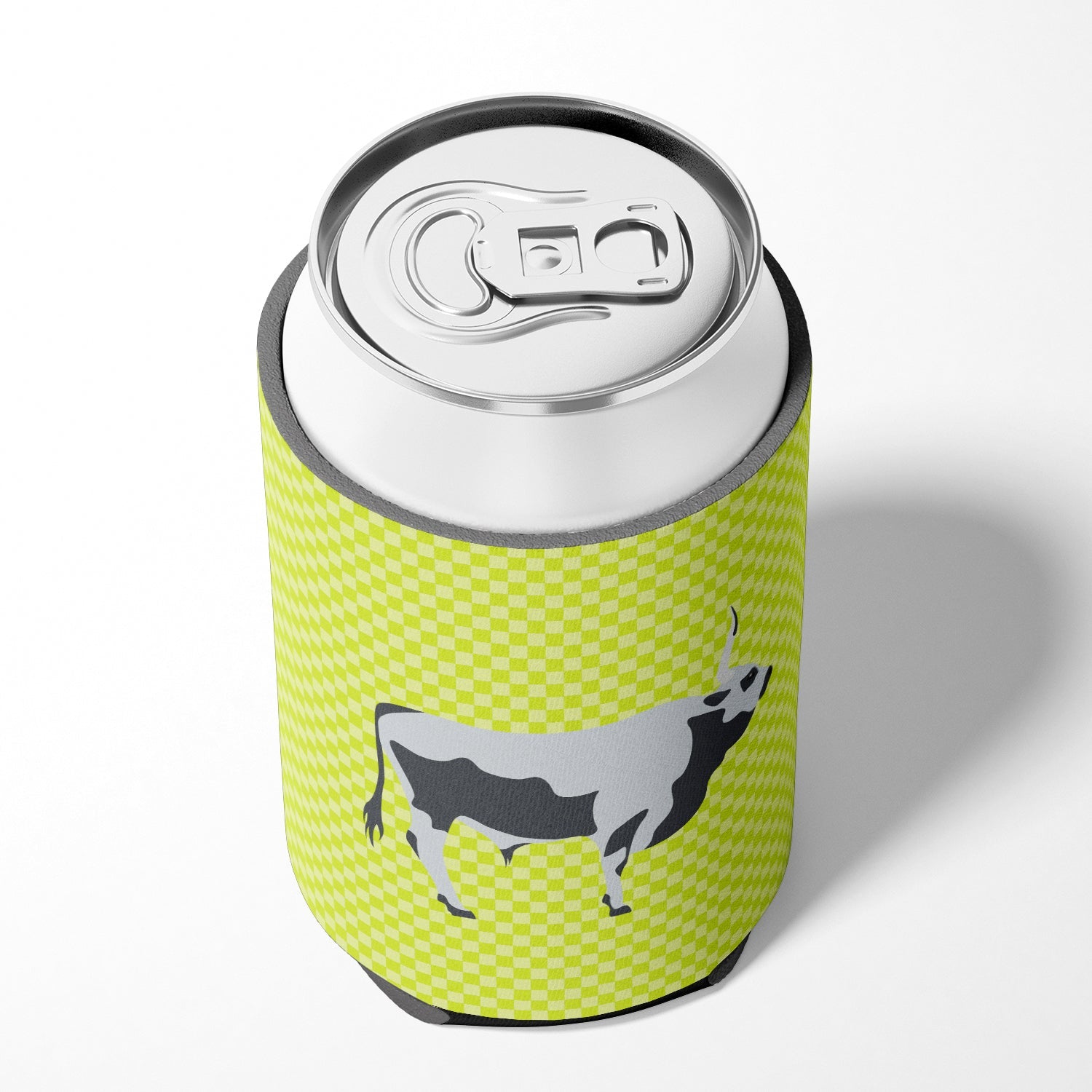 Hungarian Grey Steppe Cow Green Can or Bottle Hugger Cooler Sleeve for Standard 12 oz Cans, Insulated Foam Beer & Soda Can Hugger Reusable