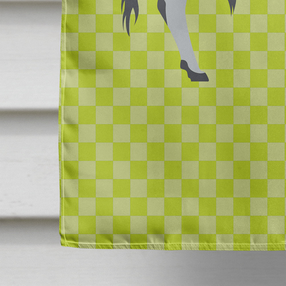 Hungarian Grey Steppe Cow Green House Flag 28x40 Porch Sleeve Pole Decorative Outside Yard Banner Artwork Wall Hanging, Polyester