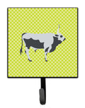 Hungarian Grey Steppe Cow Green Leash or Key Holder Wall Hooks, Key Hooks Holder, Coat Rack Wall Mount, Coat Hooks, Hooks for Hanging Keys, Towels, Aprons, Leashes